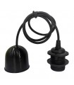 Portalámparas colgante Cuval E27 1M Negro