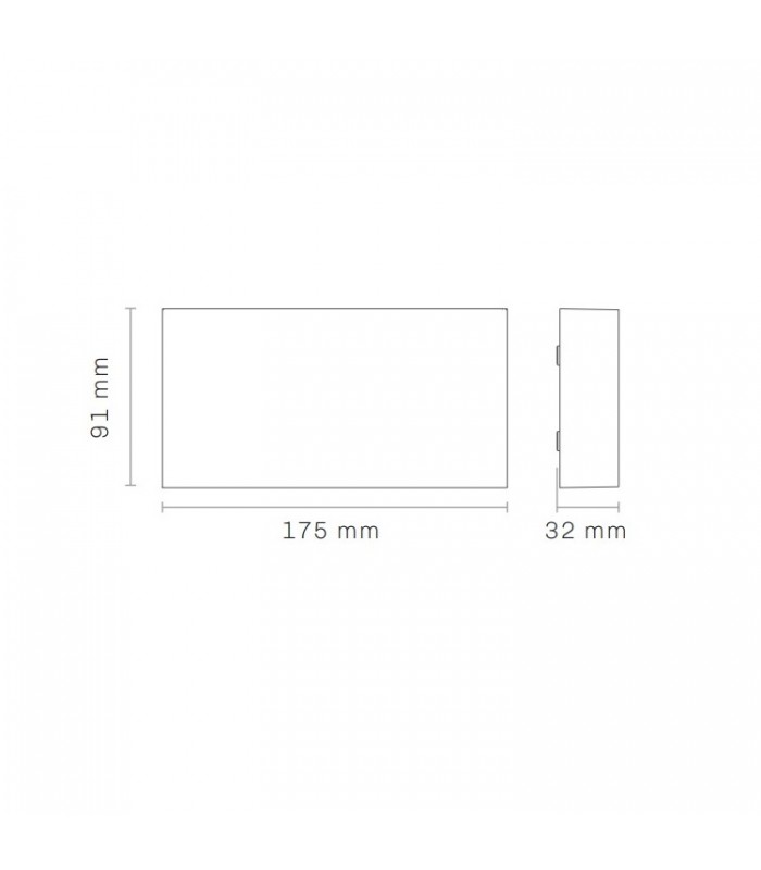 Aplique de Pared Led CHEK Óxido Corten 2x5W 1190Lm IP54 CCT