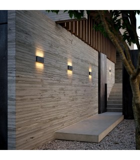 Aplique de Pared Led CHEK Antracita 2x5W 1190Lm IP54 CCT