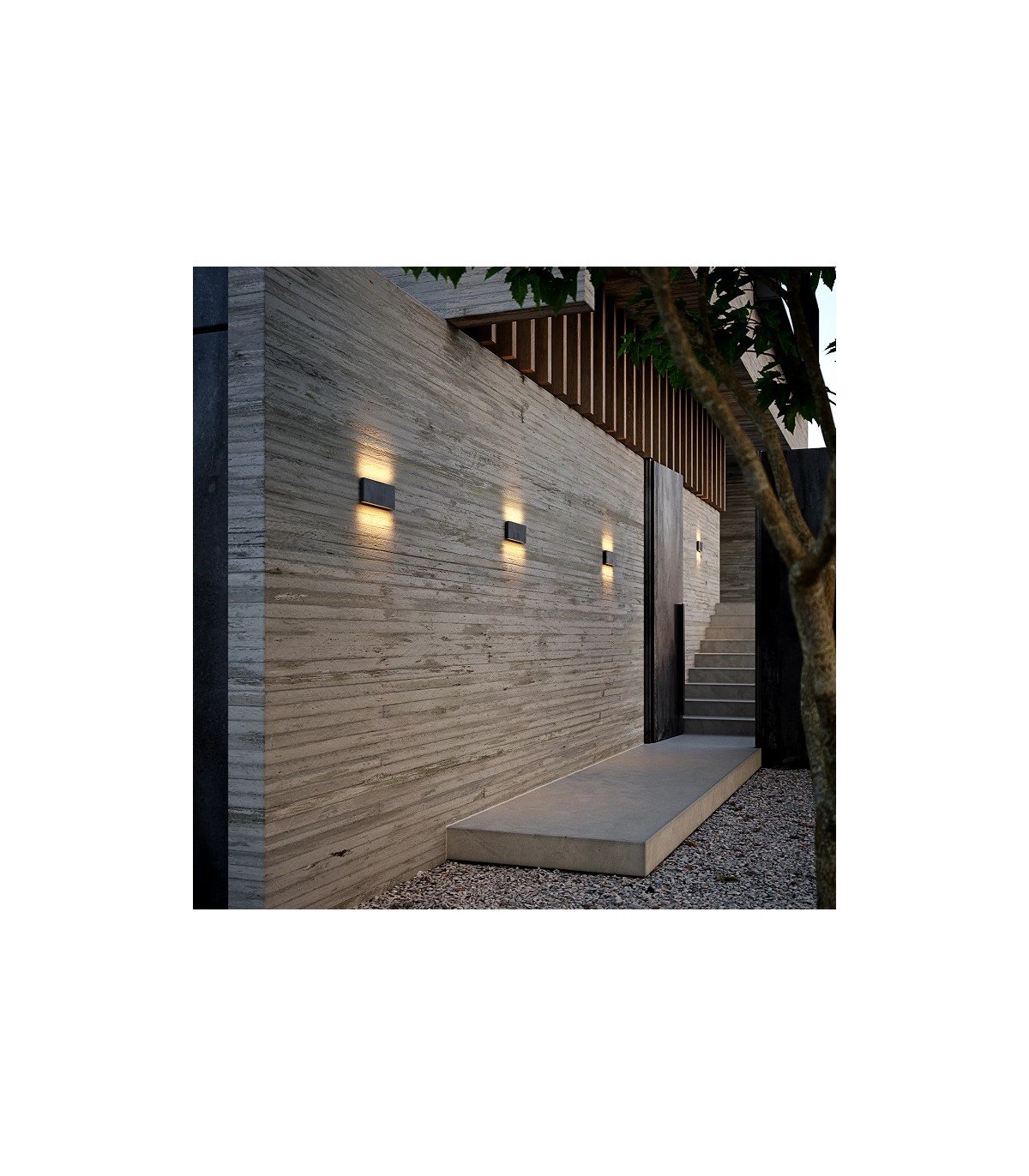 Aplique de Pared Led CHEK Antracita 2x5W 1190Lm IP54 CCT