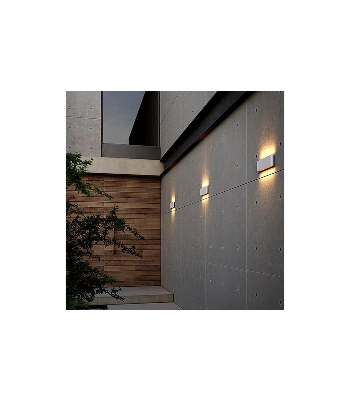 Aplique de Pared Led CHEK Blanco 2x12W 2930Lm IP54 CCT