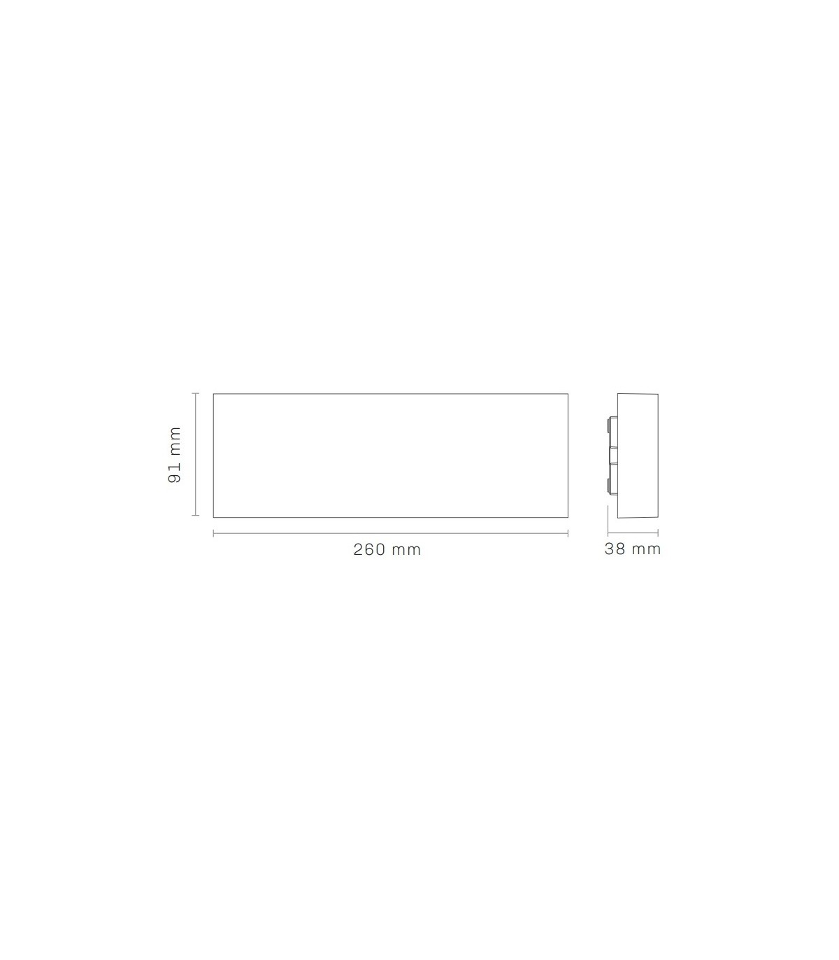 Aplique de Pared Led CHEK Óxido Corten 2x12W 2930Lm IP54 CCT