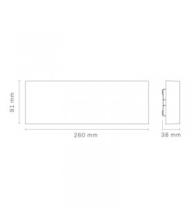 Aplique de Pared Led CHEK Antracita 2x12W 2930Lm IP54 CCT