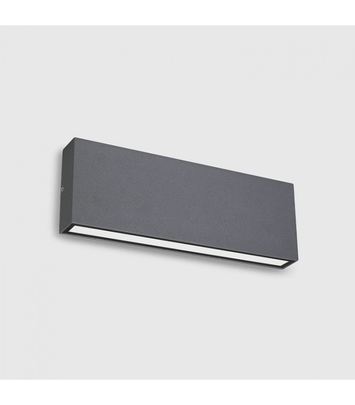 Aplique de Pared Led CHEK Antracita 2x12W 2930Lm IP54 CCT