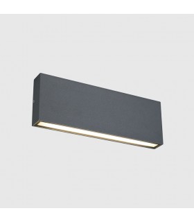 Aplique de Pared Led CHEK Antracita 2x12W 2930Lm IP54 CCT
