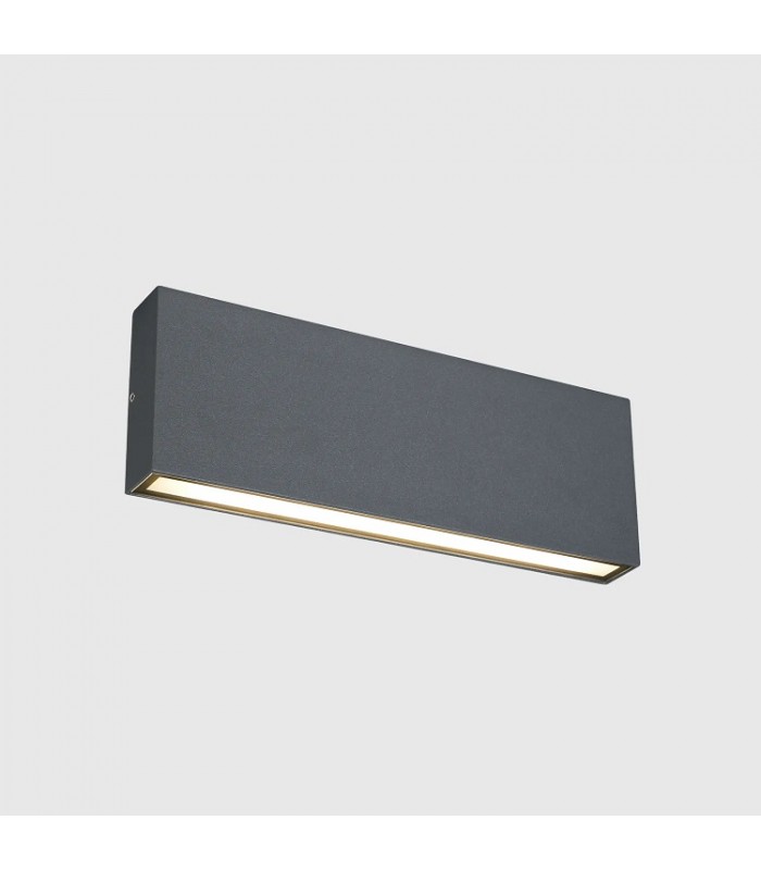 Aplique de Pared Led CHEK Antracita 2x12W 2930Lm IP54 CCT