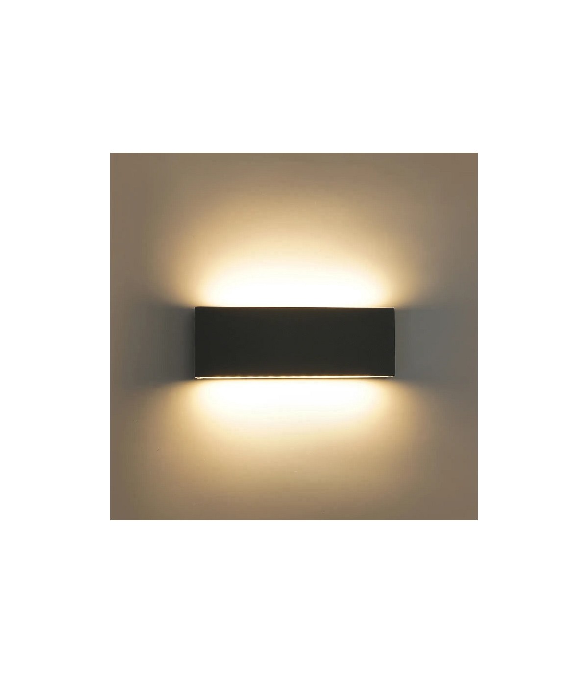 Aplique de Pared Led CHEK Antracita 2x12W 2930Lm IP54 CCT