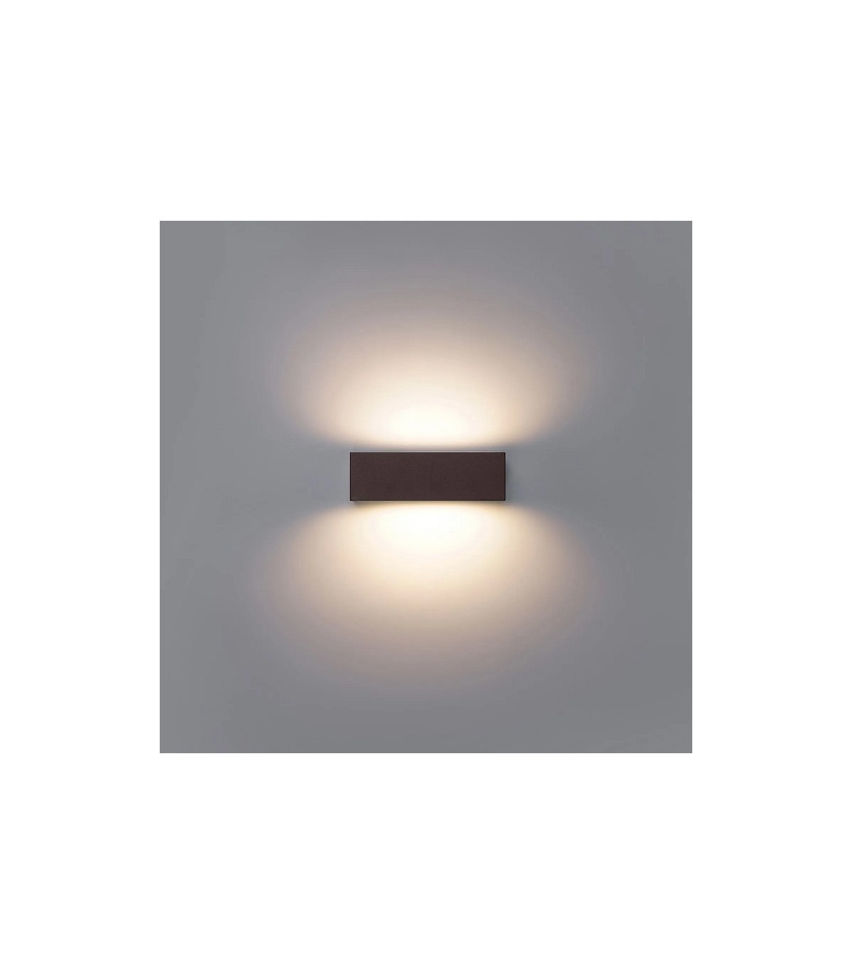 Aplique de Pared Led MAIK Óxido Corten 2x6W 1600Lm IP65 CCT