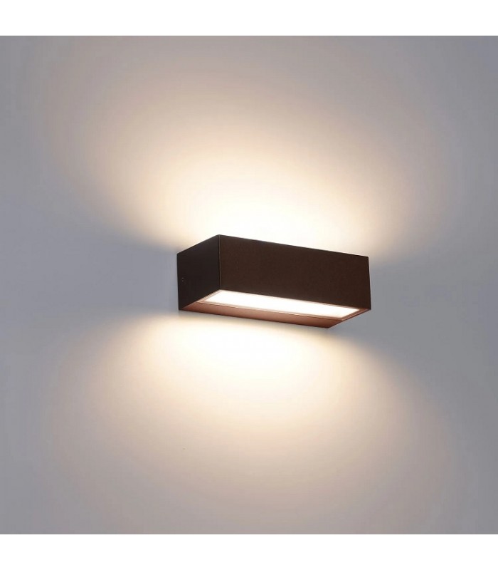 Aplique de Pared Led MAIK Óxido Corten 2x6W 1600Lm IP65 CCT