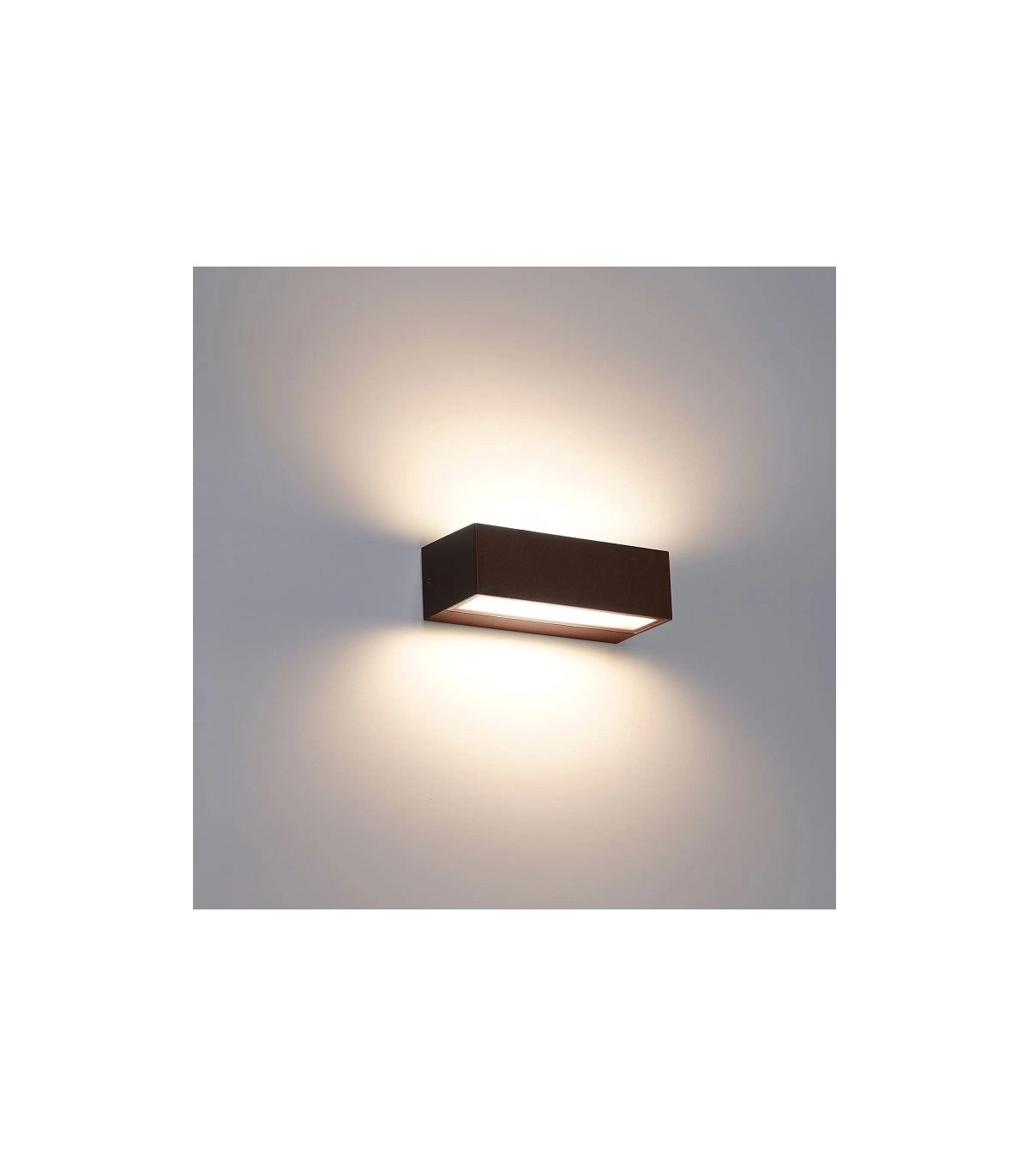 Aplique de Pared Led MAIK Óxido Corten 2x6W 1600Lm IP65 CCT