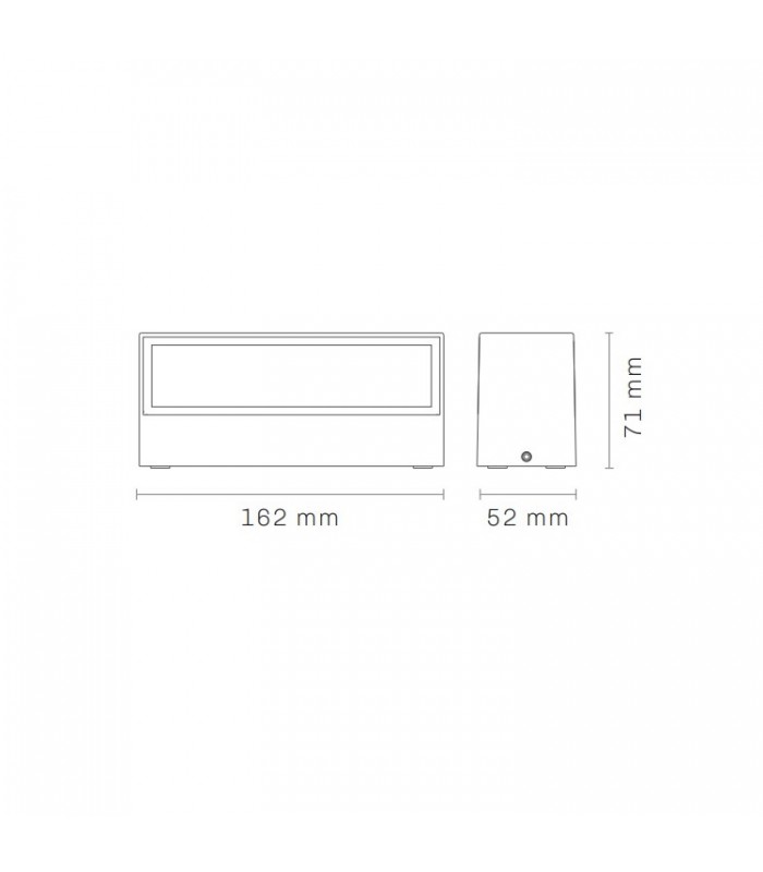 Aplique de Pared Led MAIK Antracita 2x6W 1600Lm IP65 CCT