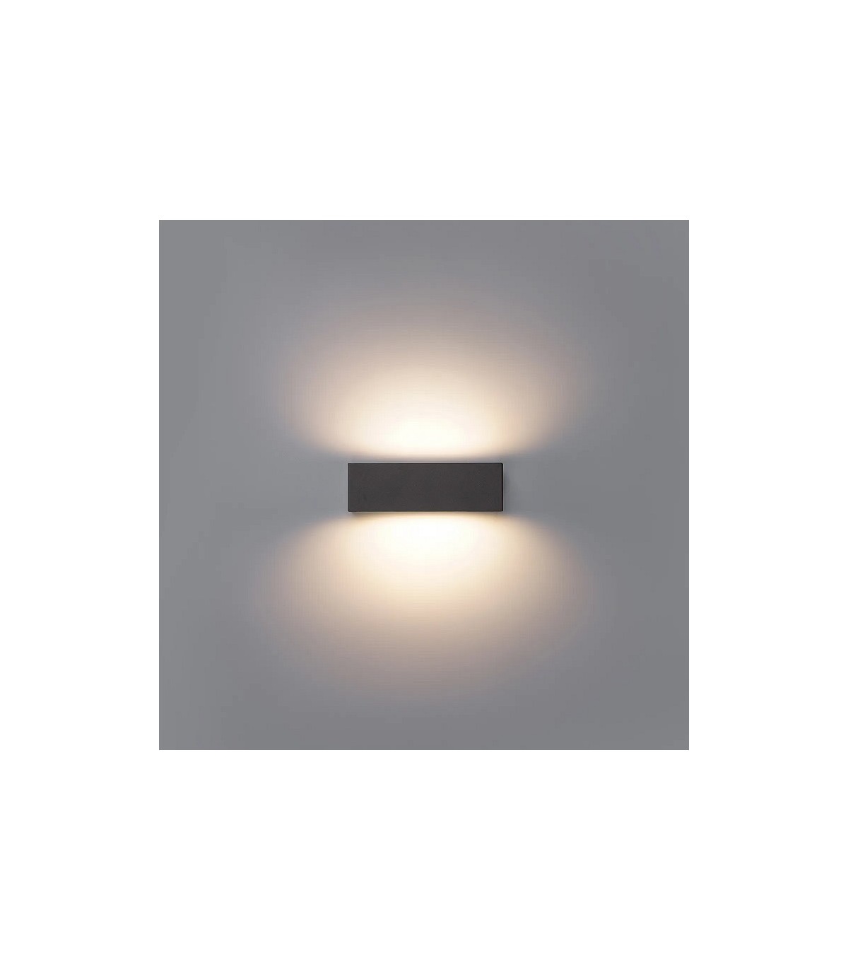 Aplique de Pared Led MAIK Antracita 2x6W 1600Lm IP65 CCT