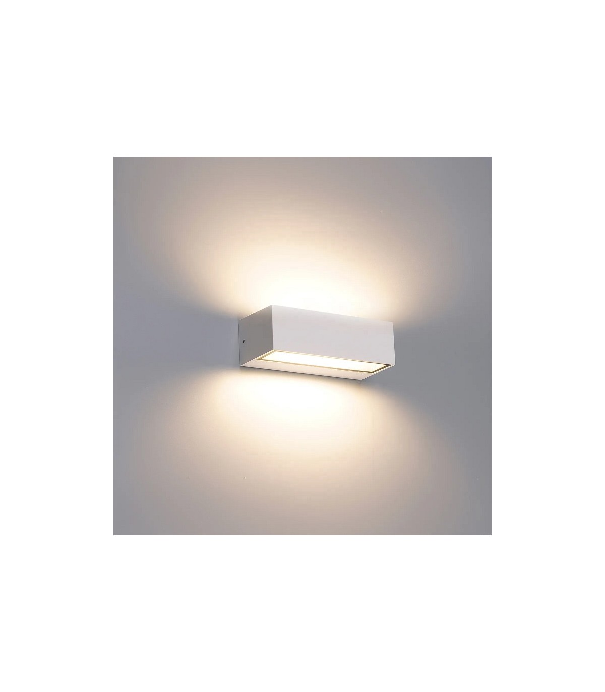 Aplique de Pared Led MAIK Blanco 2x6W 1600Lm IP65 CCT