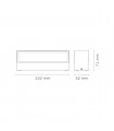 Aplique de Pared Led MAIK Óxido Corten 2x10W 2525Lm IP65 CCT