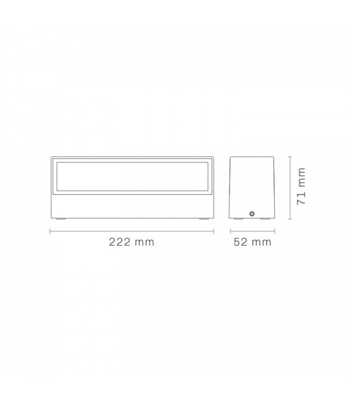 Aplique de Pared Led MAIK Antracita 2x10W 2525Lm IP65 CCT