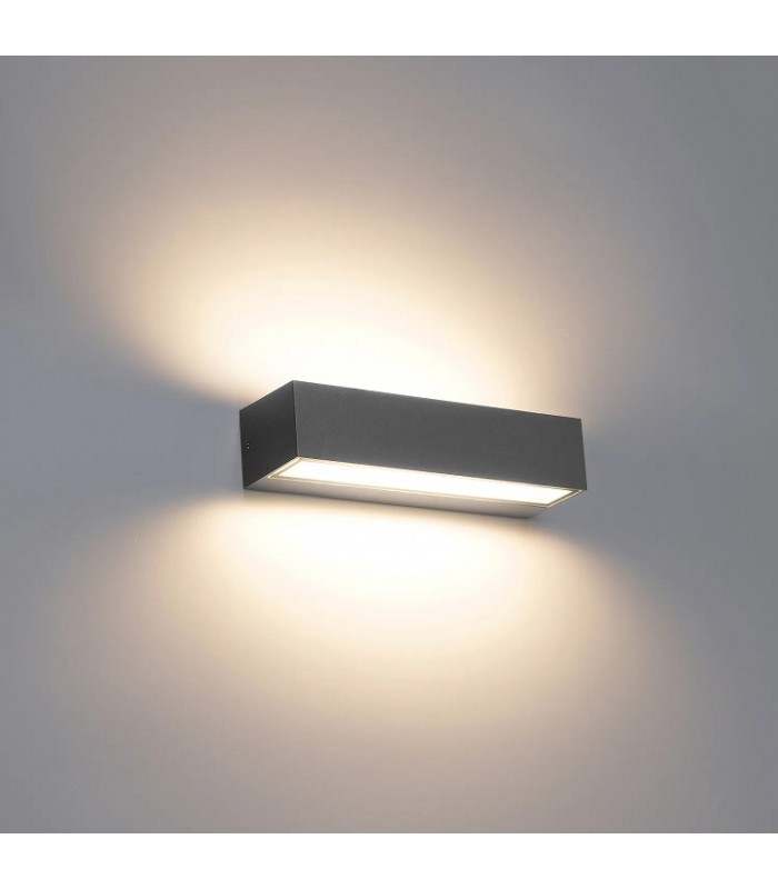 Aplique de Pared Led MAIK Antracita 2x10W 2525Lm IP65 CCT