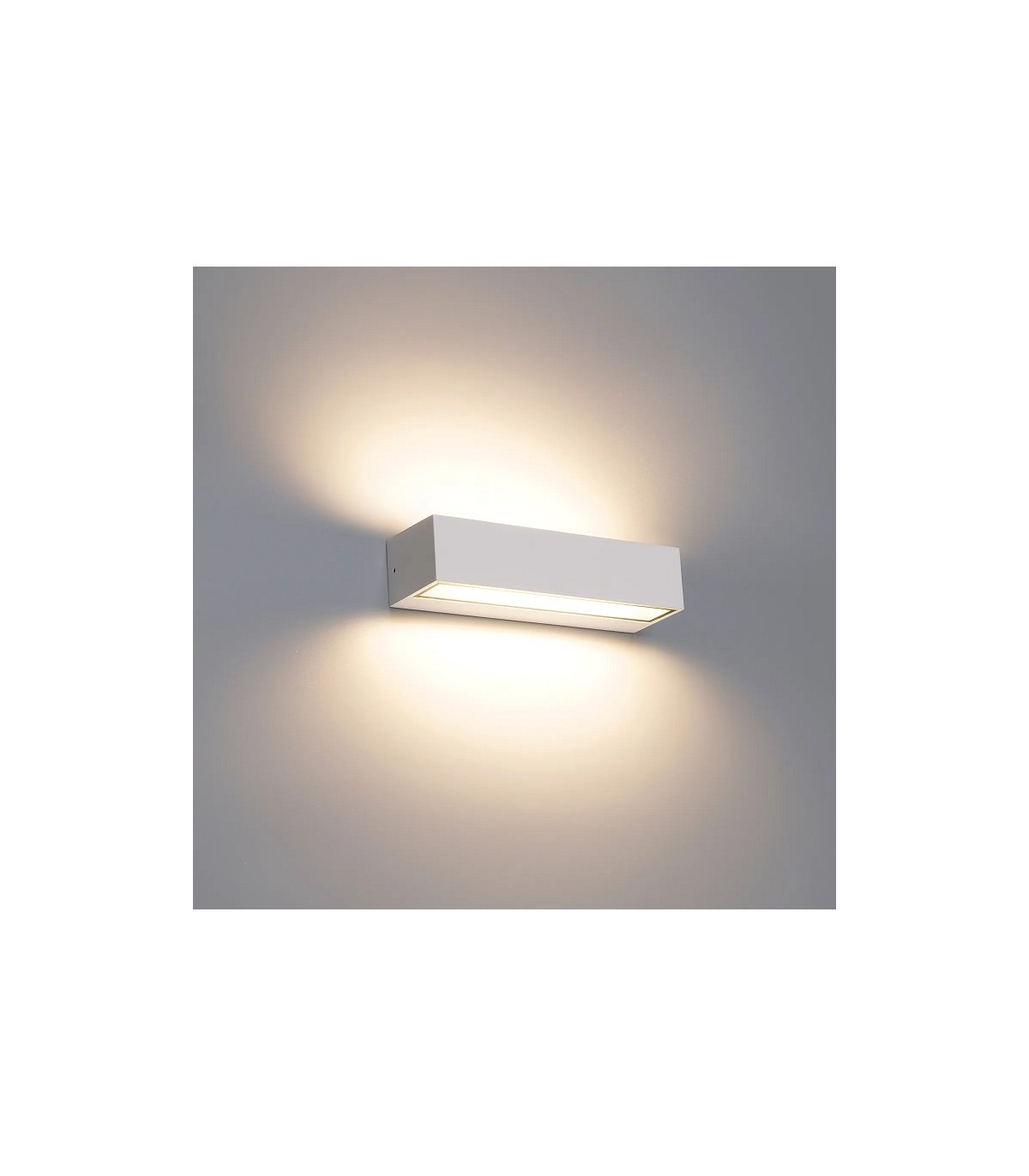 Aplique de Pared Led MAIK Blanco 2x10W 2525Lm IP65 CCT