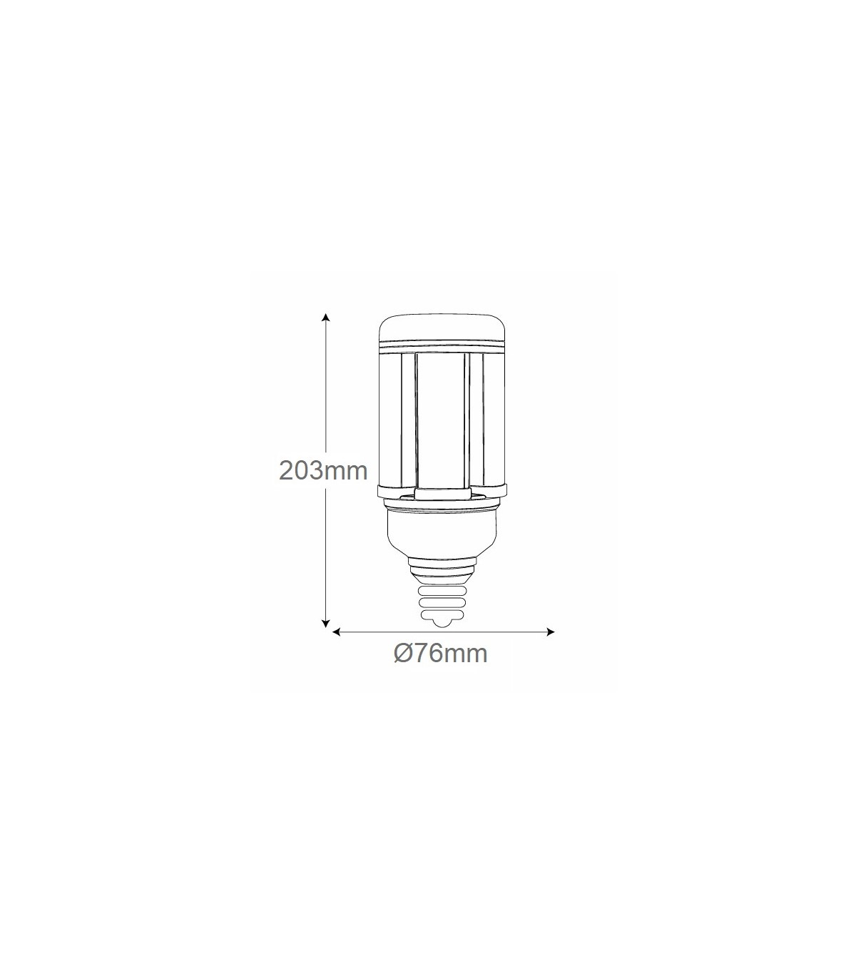 Bombilla Led DL 40W 4400Lm E27 IP40