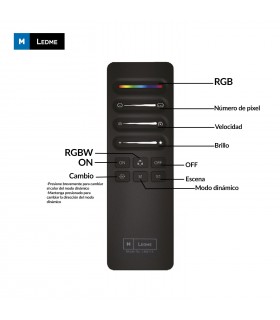 Mando Rf Para Controlador SPI/IC Led Rgbw