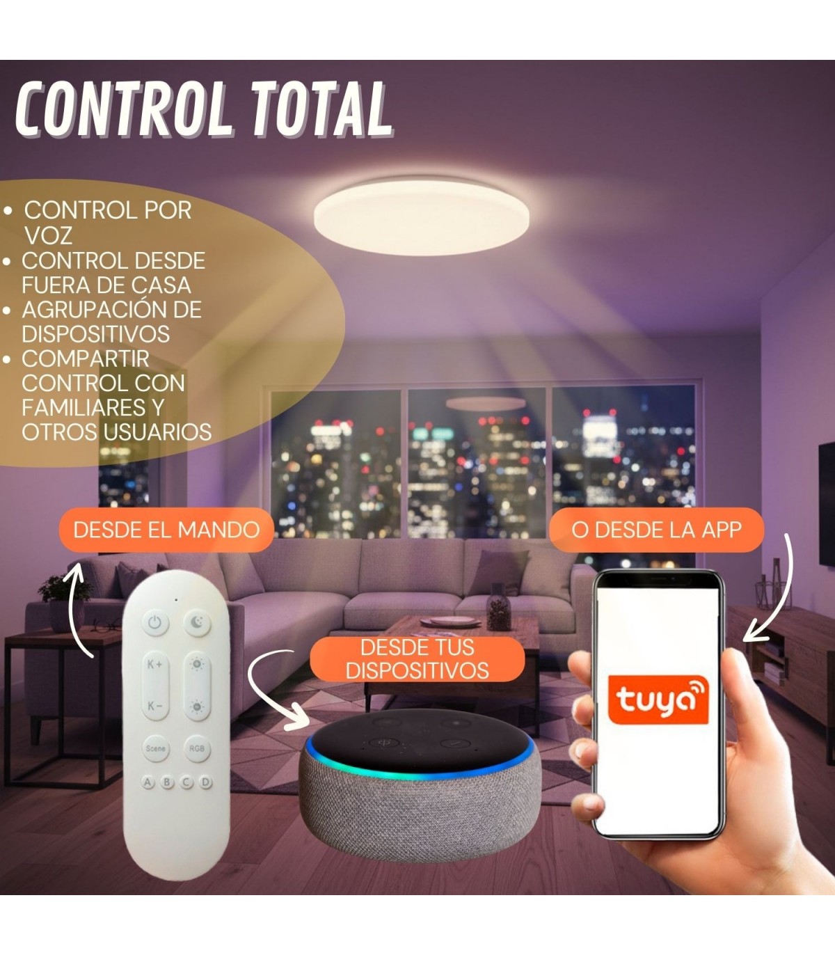 Plafón Led Smarthome Magic 25W 2000Lm RGB+CCT