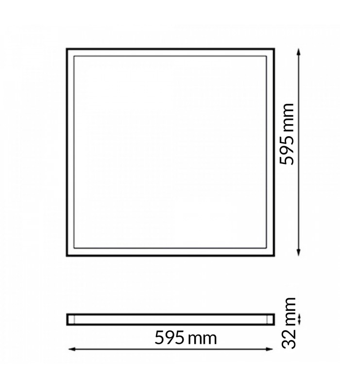 Panel Led HIGH LUMEN LIFUD 25W 4500Lm 60x60cm IP40