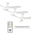 Ventilador DANA DC Blanco 24W 2400Lm 3 Aspas IP66 CCT