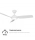 Ventilador DANA DC Blanco 24W 2400Lm 3 Aspas IP66 CCT