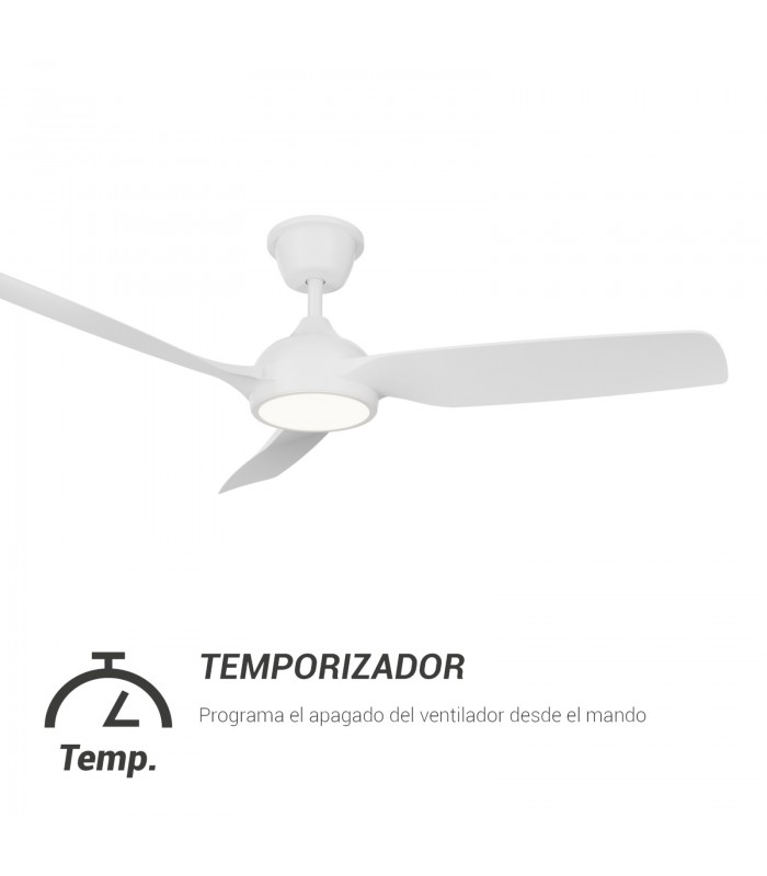 Ventilador DANA DC Blanco 24W 2400Lm 3 Aspas IP66 CCT
