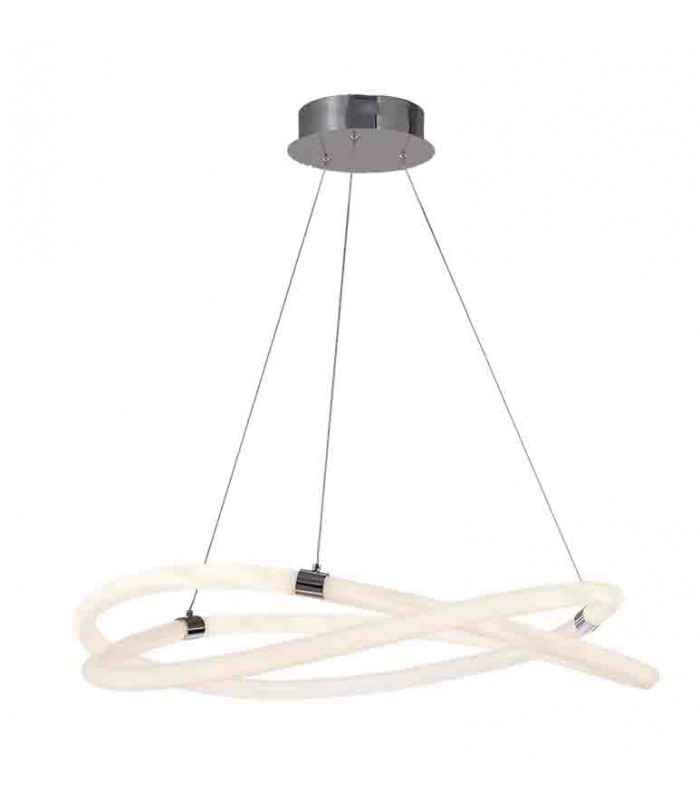 Lámpara Colgante LINE 60W 4500Lm Cromo/Blanco