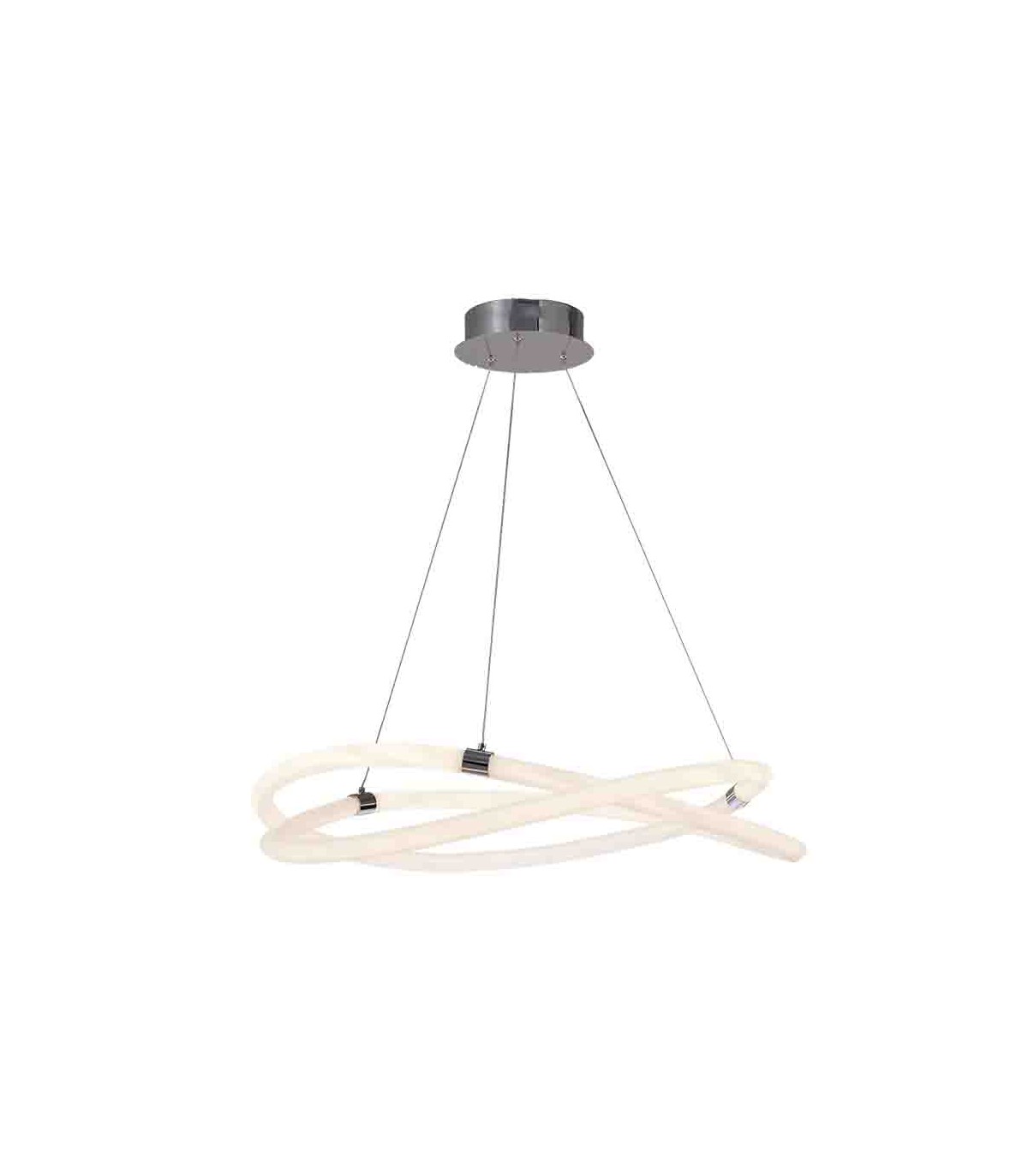Lámpara Colgante LINE 60W 4500Lm Cromo/Blanco