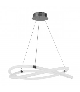 Lámpara Colgante LINE 60W 4500Lm Cromo/Blanco