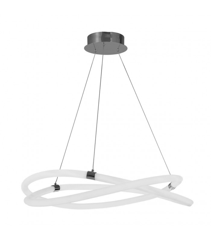 Lámpara Colgante LINE 60W 4500Lm Cromo/Blanco
