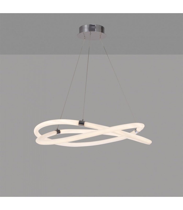 Lámpara Colgante LINE 60W 4500Lm Cromo/Blanco