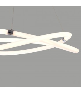 Lámpara Colgante LINE 60W 4500Lm Cromo/Blanco