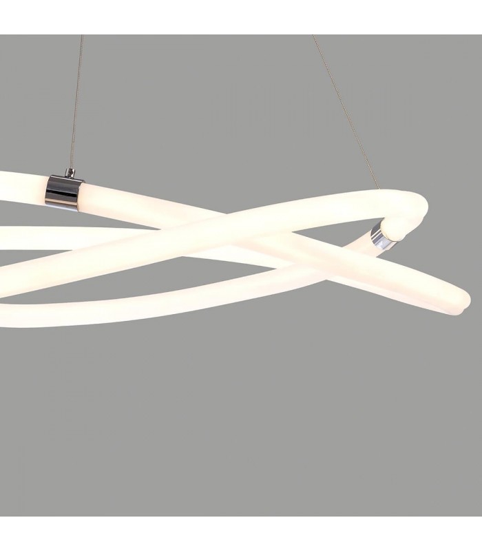 Lámpara Colgante LINE 60W 4500Lm Cromo/Blanco