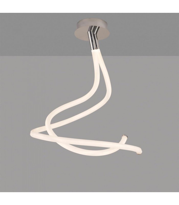Lámpara de Techo LINE DOBLE 50W 3750Lm Cromo/Blanco