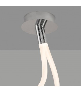 Lámpara de Techo LINE DOBLE 50W 3750Lm Cromo/Blanco