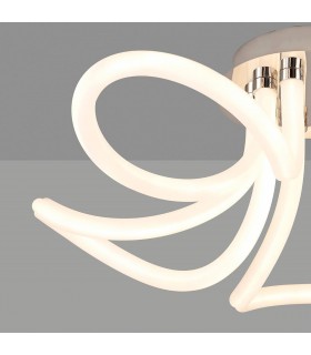 Semiplafón LINE 60W 4500Lm Cromo/Blanco