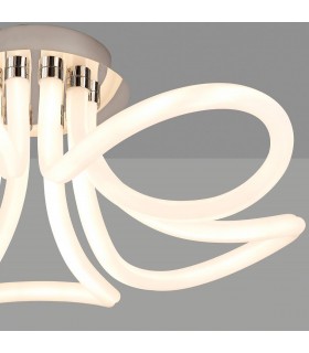 Semiplafón LINE 60W 4500Lm Cromo/Blanco