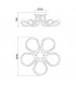 Semiplafón LINE 60W 4500Lm Cromo/Blanco