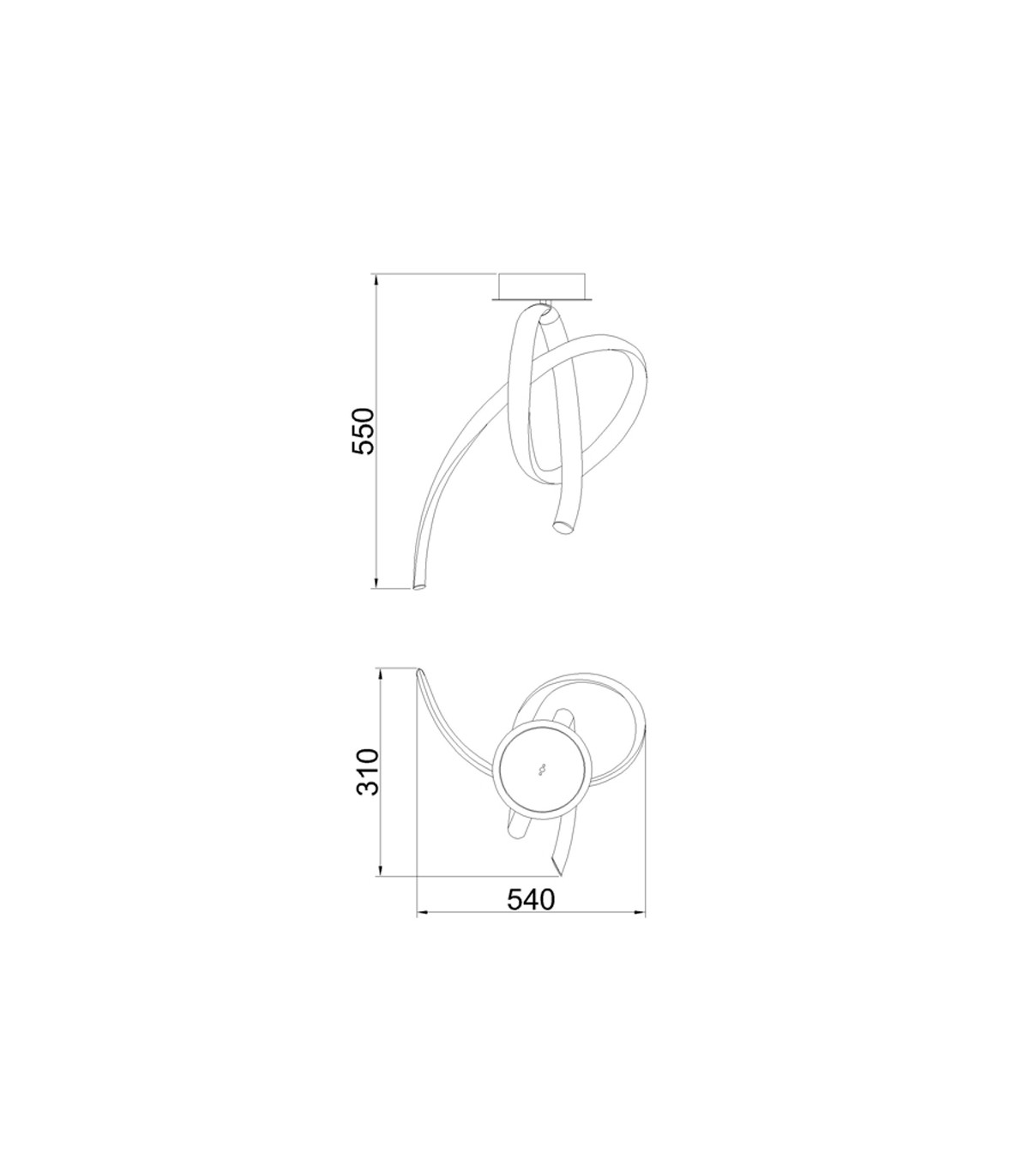 Semiplafón ARMONIA 40W 3000Lm Cromo/Blanco