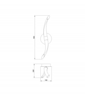 Aplique ARMONIA 12W 900Lm Dimable Titanio/Blanco
