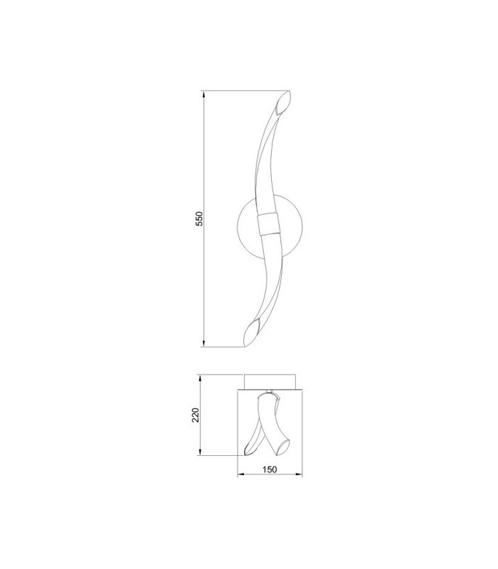 Aplique ARMONIA 12W 900Lm Dimable Titanio/Blanco