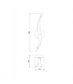 Aplique ARMONIA 12W 900Lm Dimable Titanio/Blanco