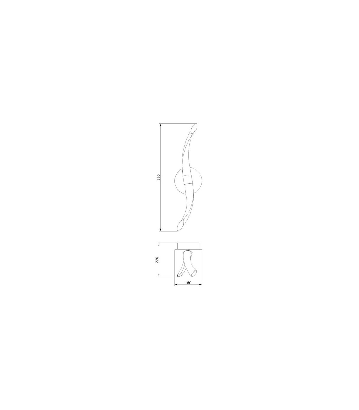 Aplique ARMONIA 12W 900Lm Dimable Titanio/Blanco