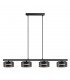 Lámpara Colgante OLAIA 4x6W GX53 2640Lm Negro/Smoky