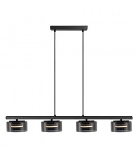 Lámpara Colgante OLAIA 4x6W GX53 2640Lm Negro/Smoky