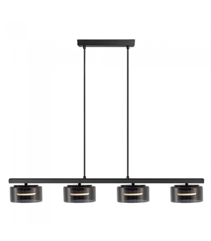 Lámpara Colgante OLAIA 4x6W GX53 2640Lm Negro/Smoky