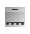 Lámpara Colgante OLAIA 4x6W GX53 2640Lm Negro/Smoky