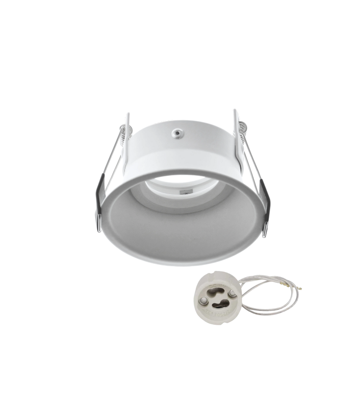 Aro Empotrable Basculante Aluminio RETRO Redondo Blanco Mate